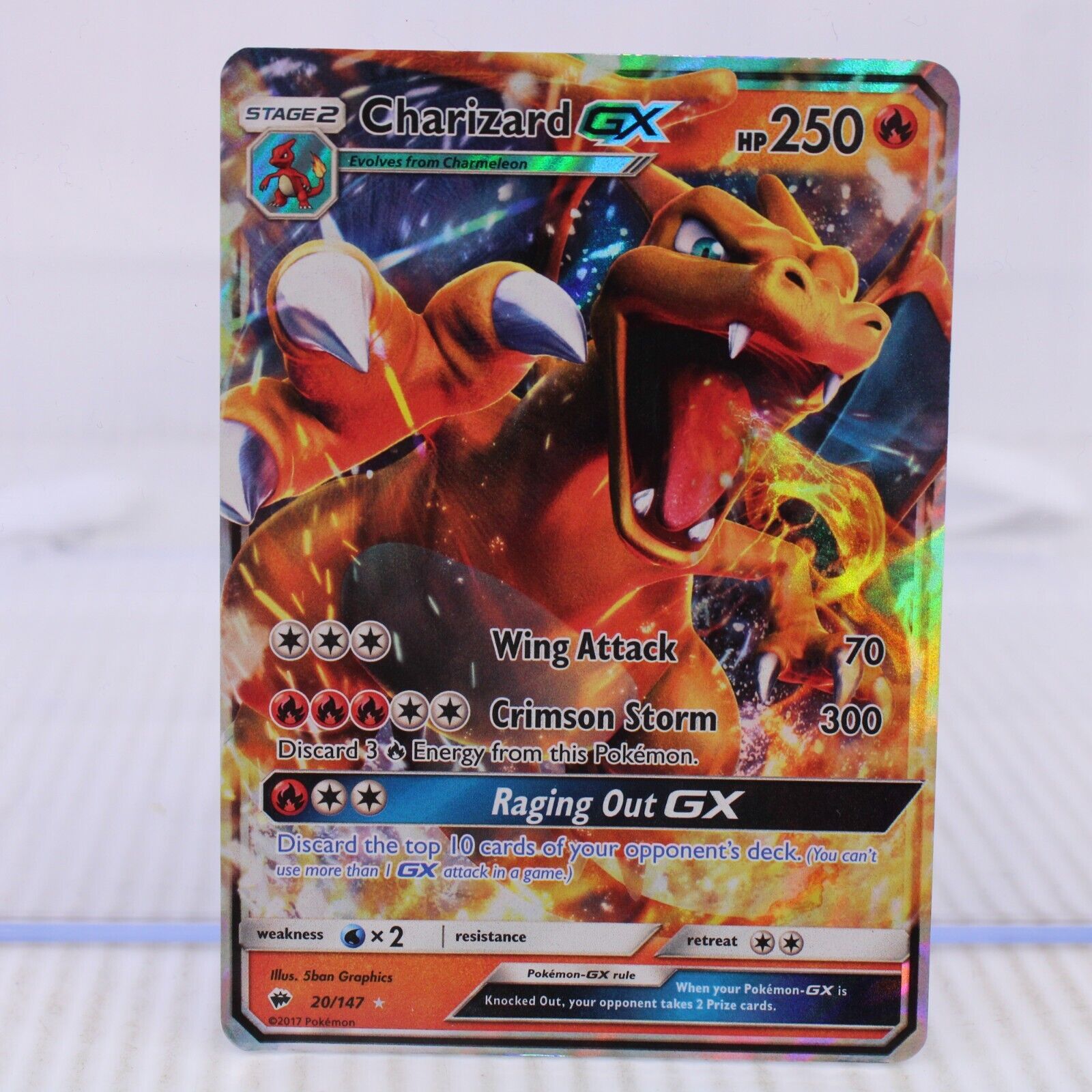 A7 Pokemon TCG Card Burning Shadow Charizard GX 020/147 Ultra Rare