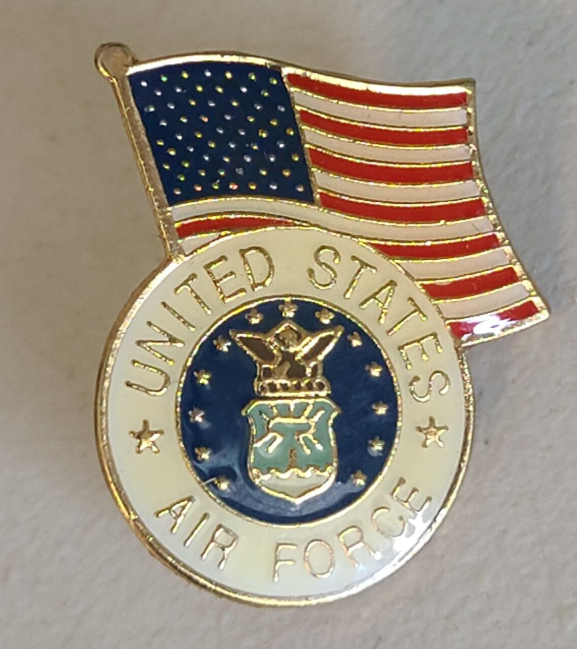 United States Air Force Lapel Hat Pin PWII NEW Military Veteran USA Flag Vintage