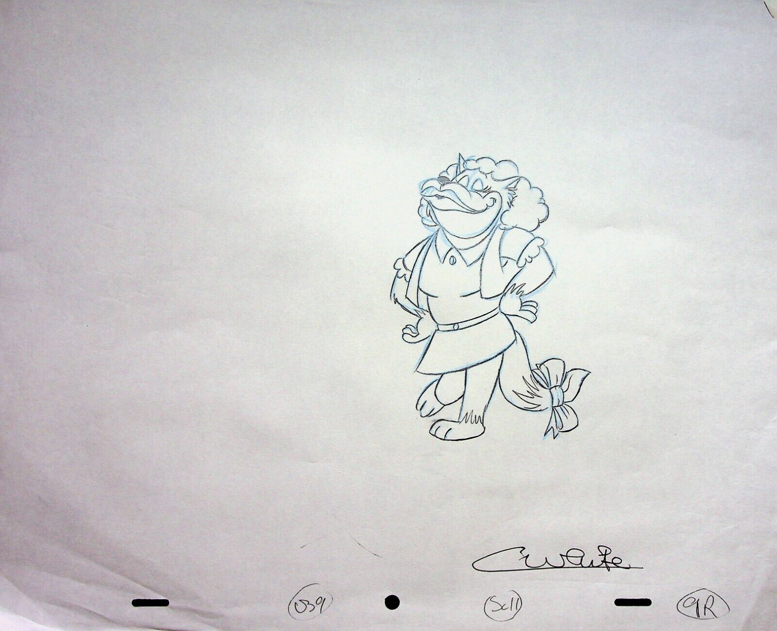 Fangface 1978 Production SIGNED COLIN WHITE Animation Pencil RUBY SPEARS  #WC