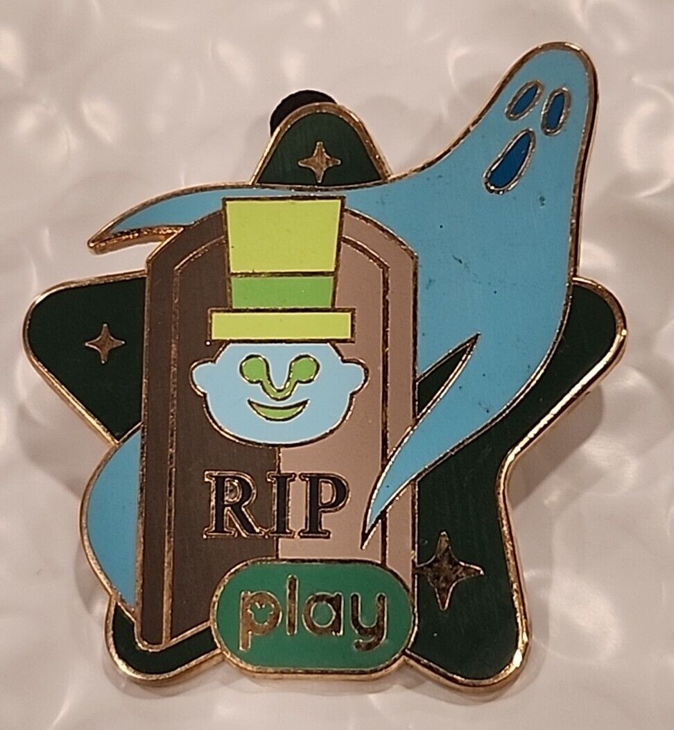 Haunted Mansion Disney Hat Ghost Tombstone Graveyard RIP Play Parks Pin 135607