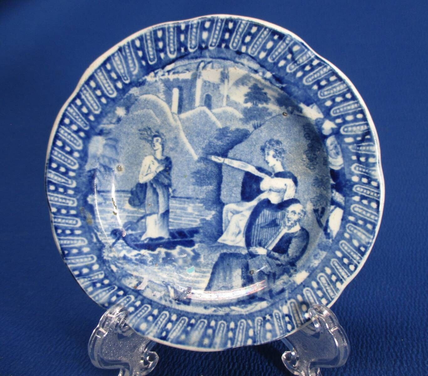 EARLY CA 1830 STAFFORDSHIRE BLUE & WHITE 4\