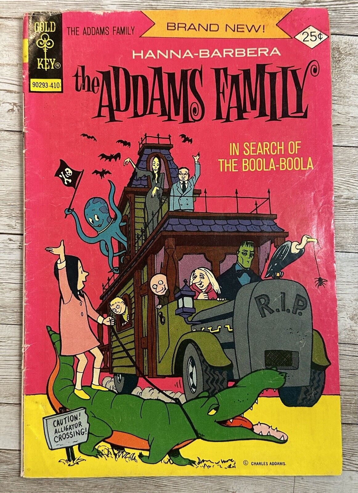 RARE The Addams Family #1 (1974) GOLD KEY 90293-410 Wednesday Intro Book VG-/+