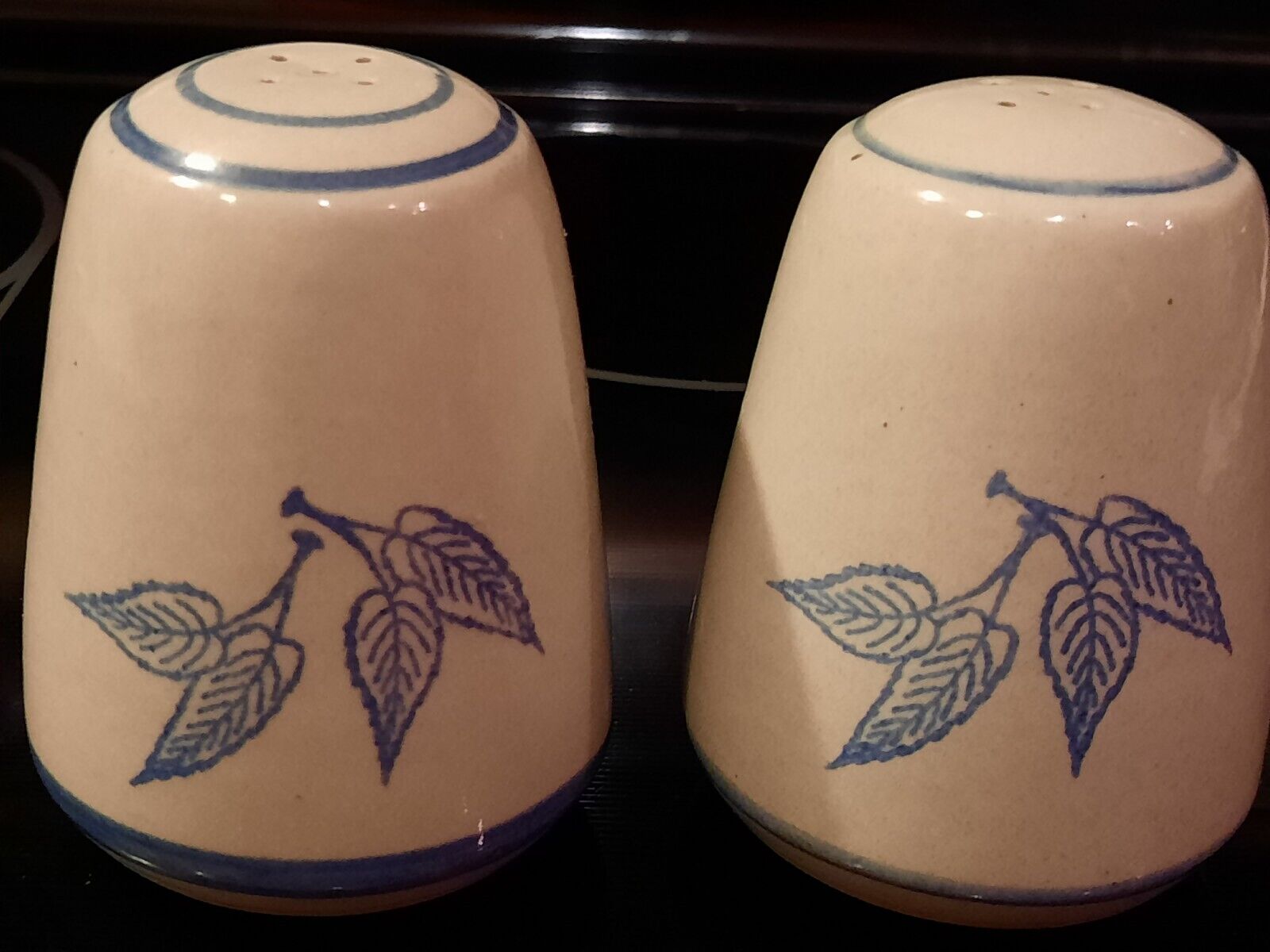 Red Wing Stoneware Co. Birch Leaf Salt & Pepper Shakers