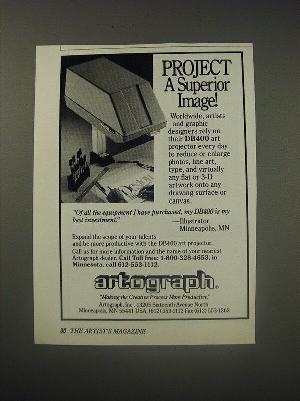 1990 Artograph DB400 Art Projector Ad - Project a superior image