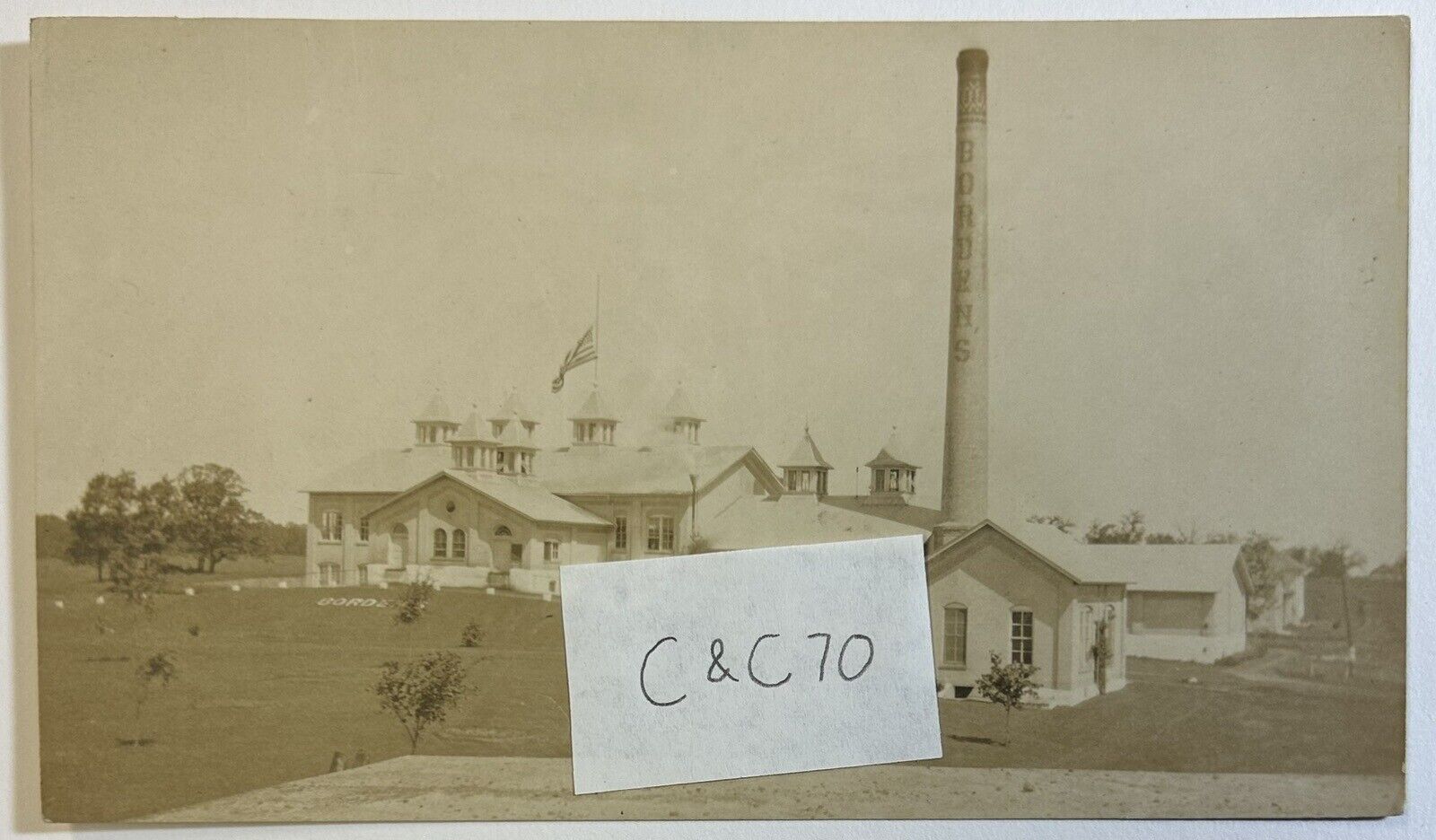 Borden’s Dairy Antique RPPC Building Photo Postcard, Unposted Card, Kruxo 