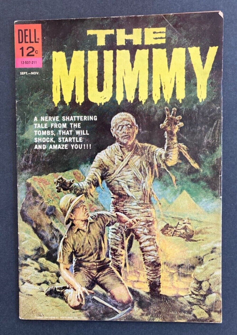 Vintage Dell Comic, The Mummy, Sept-Nov 1962, 12-537-211, Horror Movie Classic