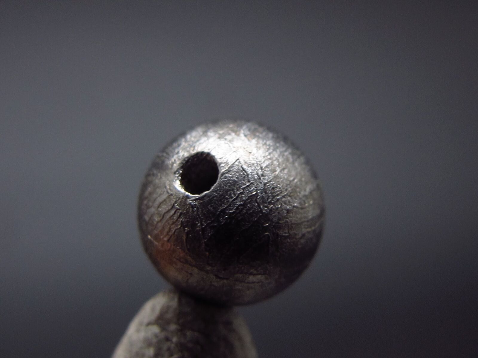 Muonionalusta Meteorite 6mm Round Bead from Sweden