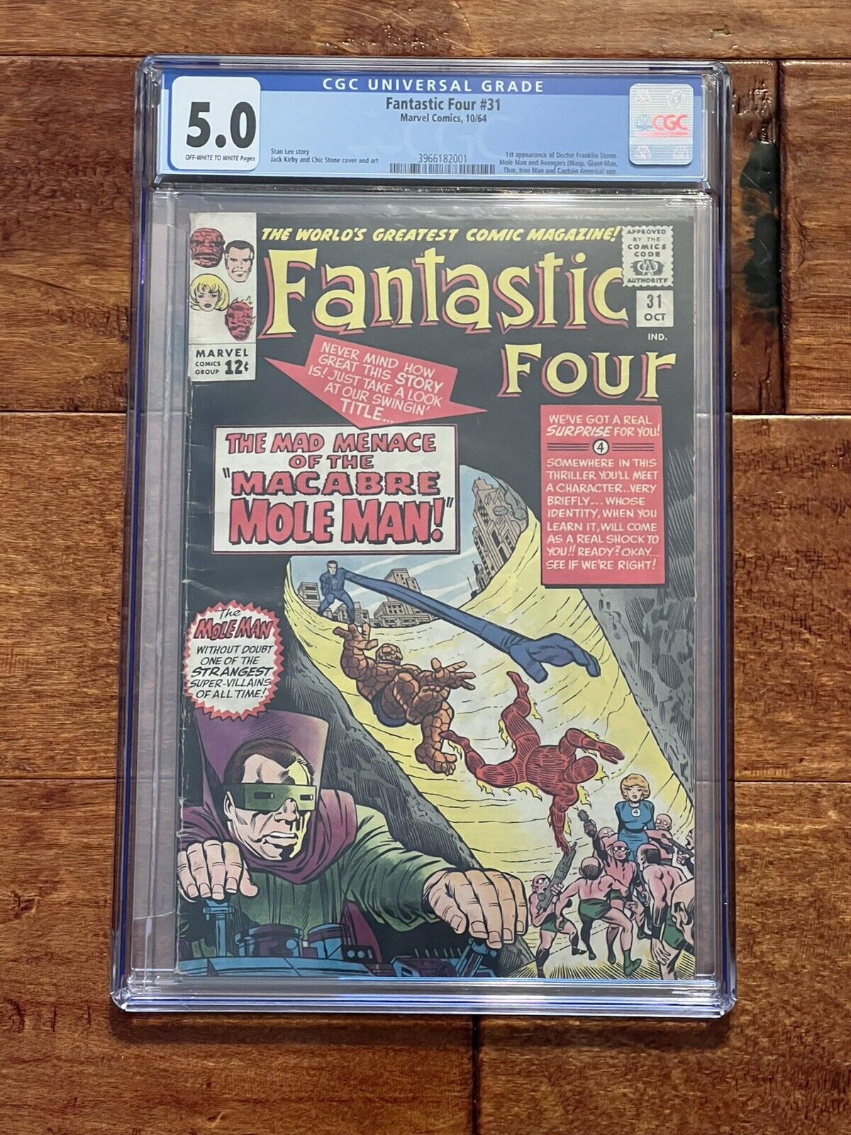 Fantastic Four #31 CGC 5.0 1964 Silver Age Key Marvel 1st Doctor Franklin Storm