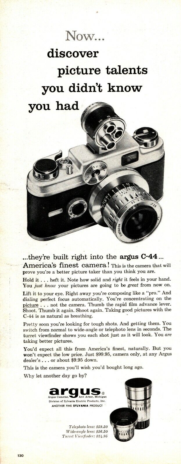 1958 Argus Camera Vintage Print Ad Discover Picture Talents You Didn't Know 