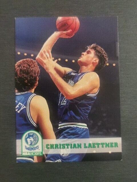 1990 NBA HOOPS Christian Laettner Minnesota Timberwolves Come Visit My NBA Cards