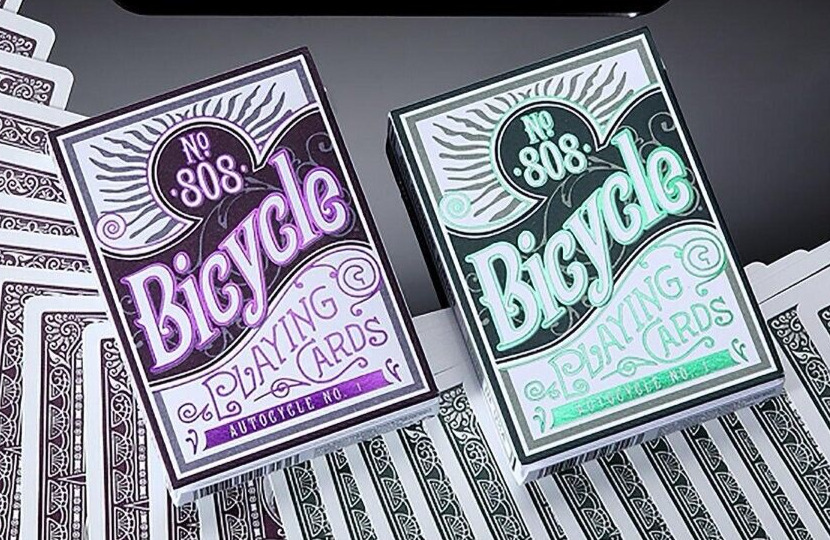 Bicycle Autocycle No.1 Playing Cards (Purple/Green) - Set of 2 - New Sealed Deck