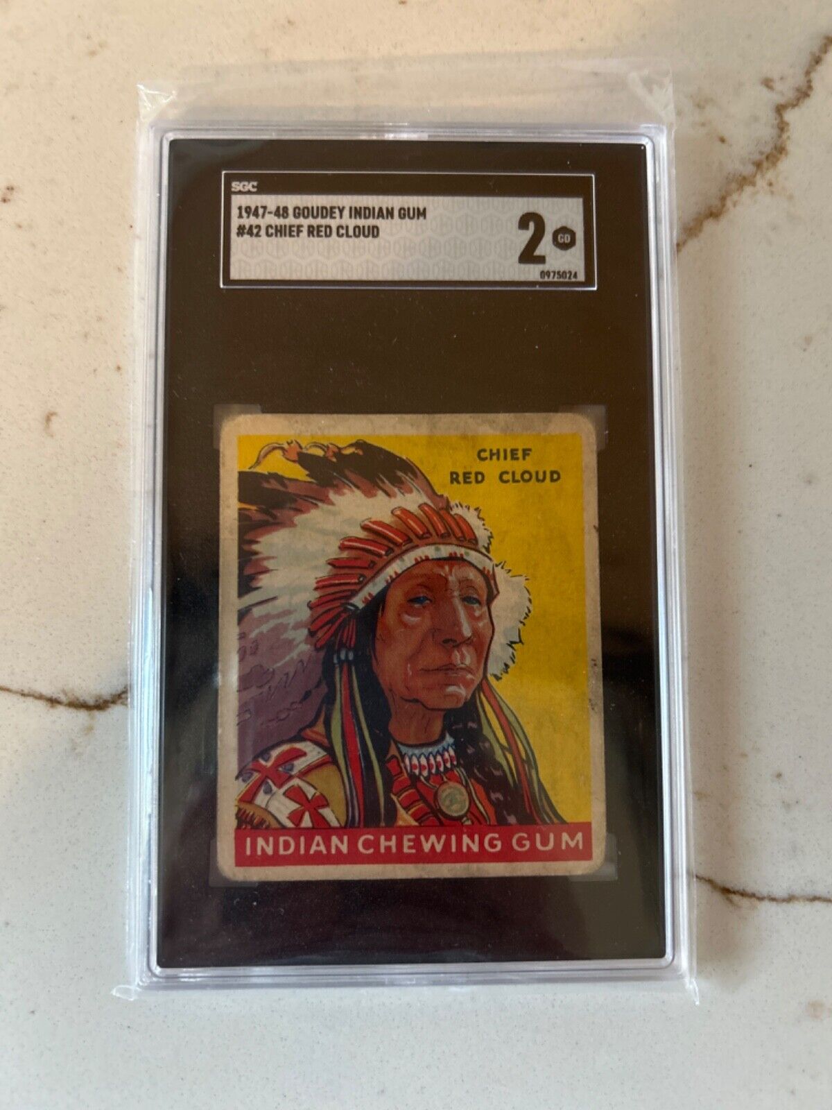 1947 #42 Chief Red Cloud, Indian Gum From original collection