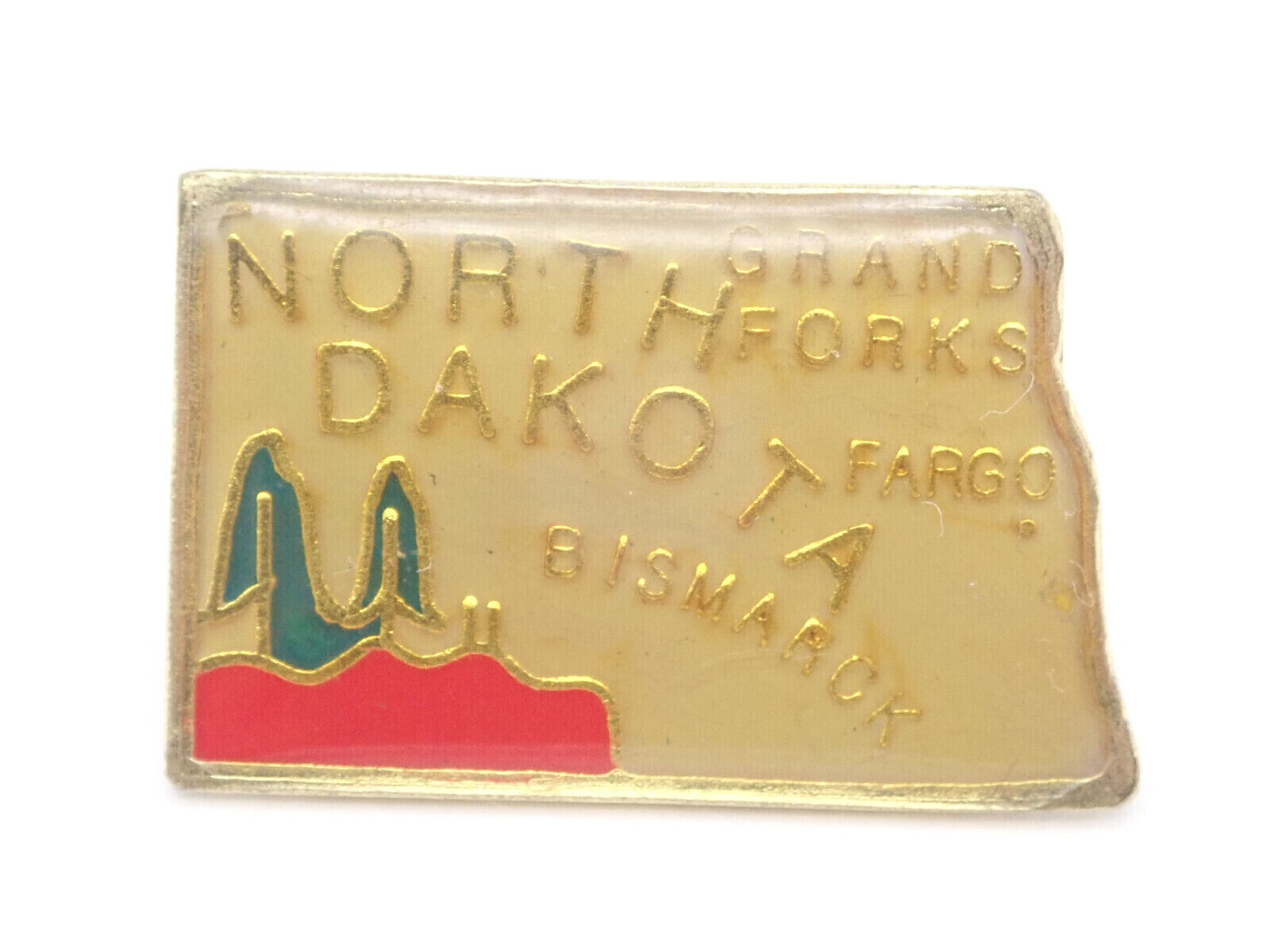 North Dakota Fargo Bismarck Grand Forks Vintage Lapel Pin