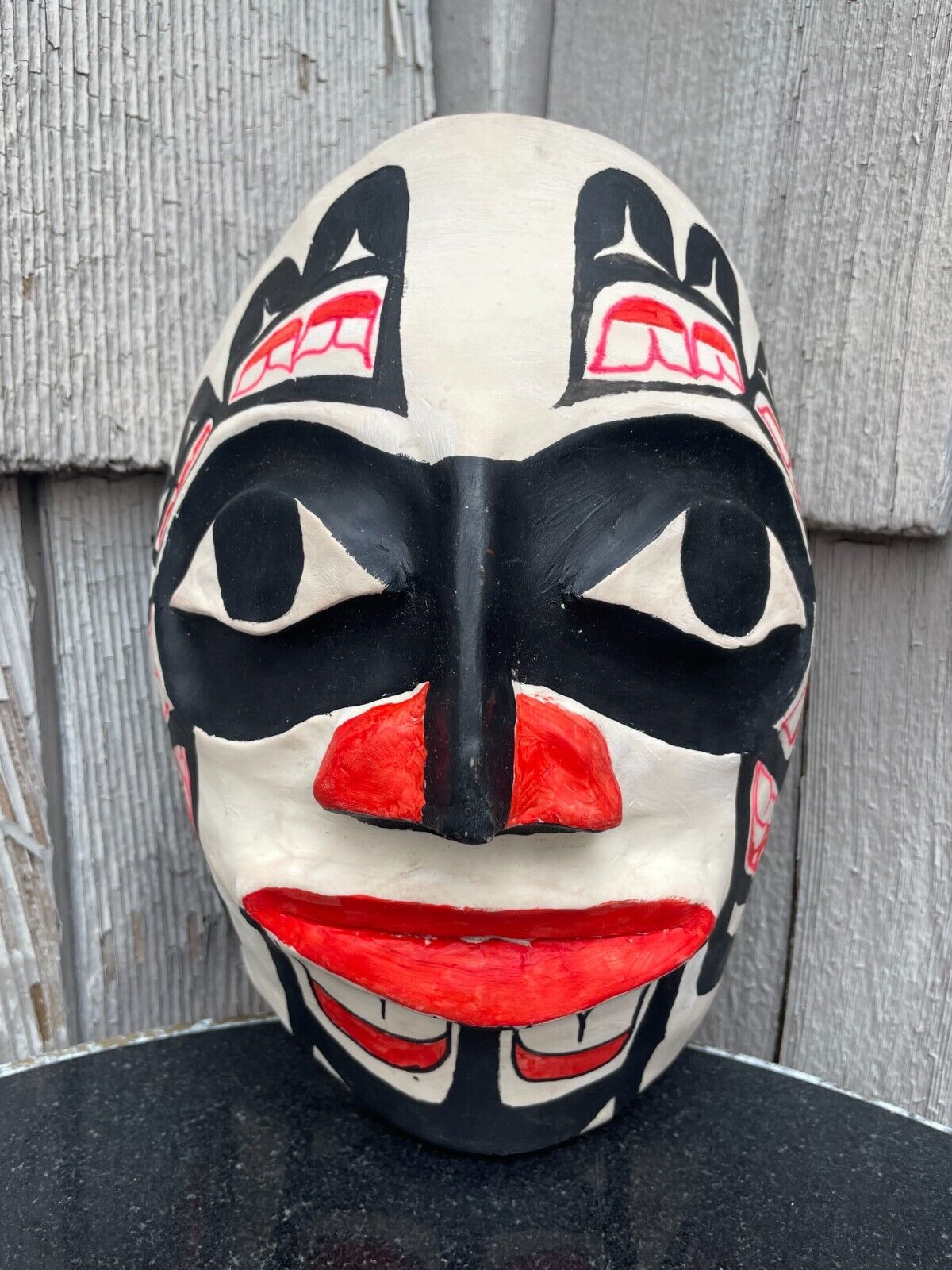 Pacific Northwest Coast Native Small War Helmut Mask Plaque Tlinget Read Below