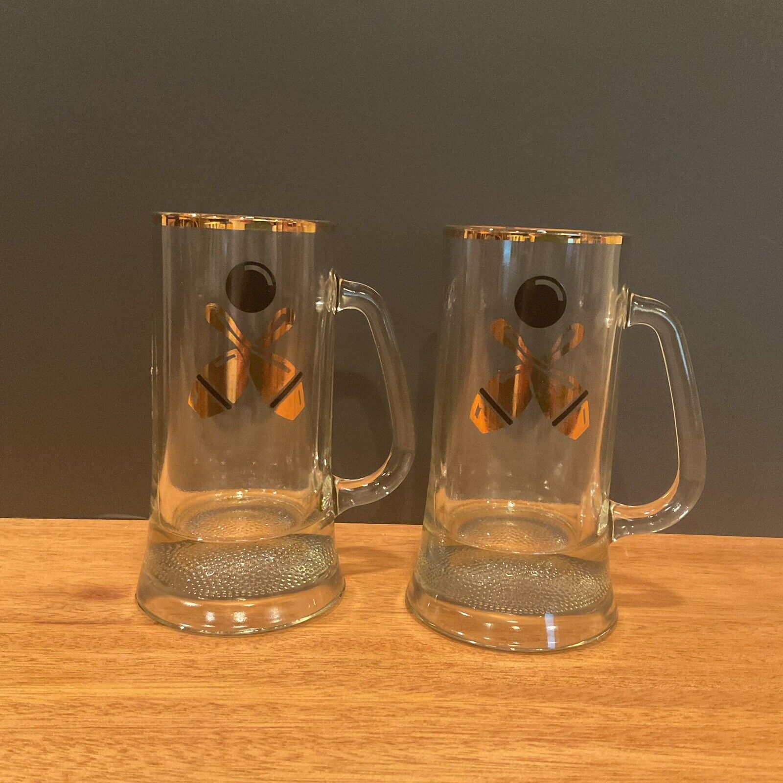 Vintage Bowling Pin Beer Glasses In Excellent Condition