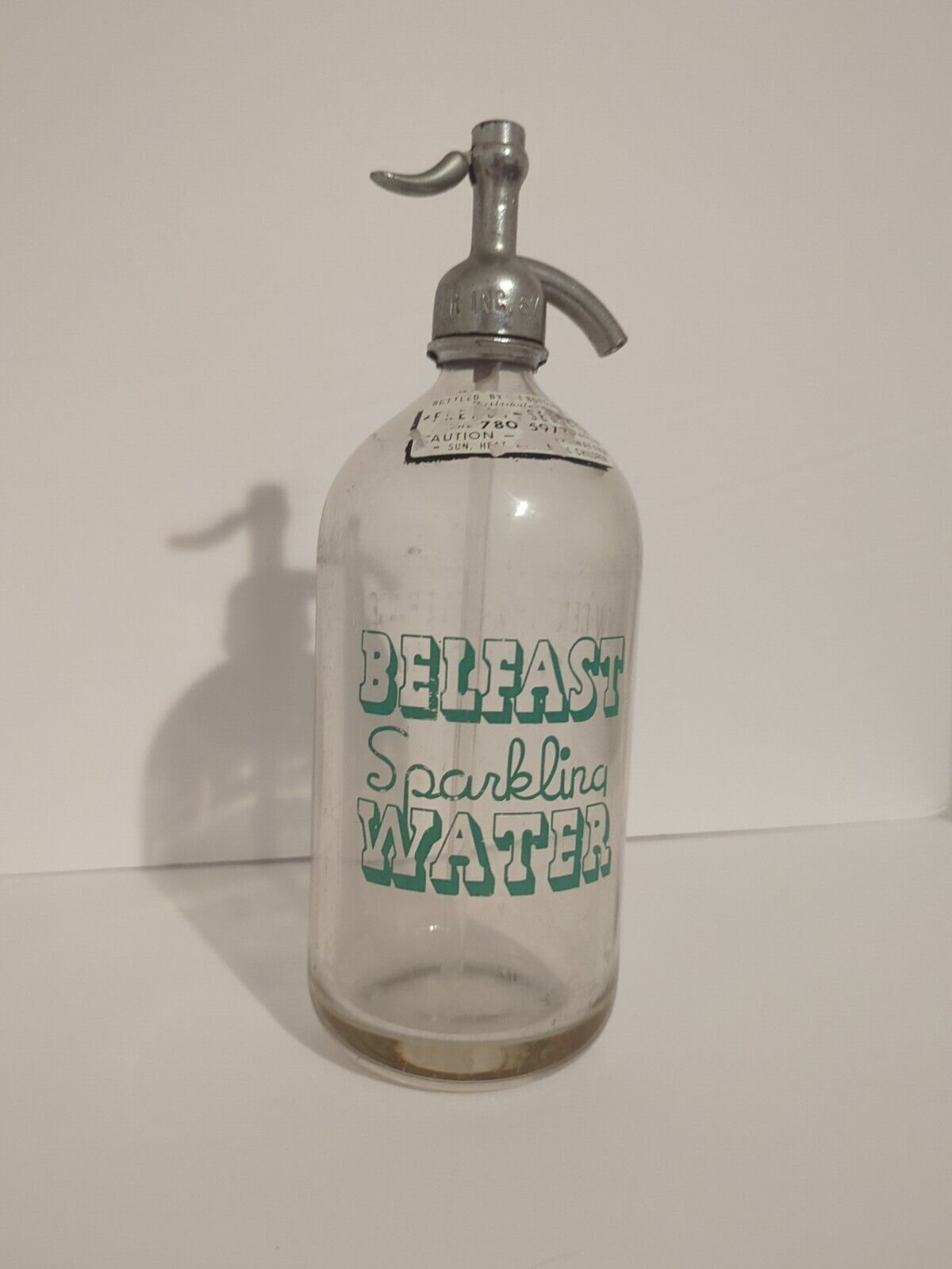 Antique Belfast Sparkling Water Glass Bottle San Francisco Beverage Co 