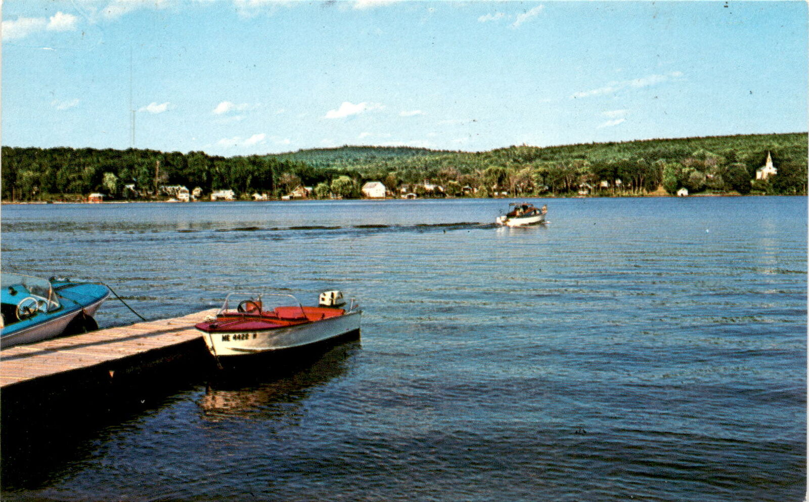 Serene Long Lake in Harrison, Maine. postcard