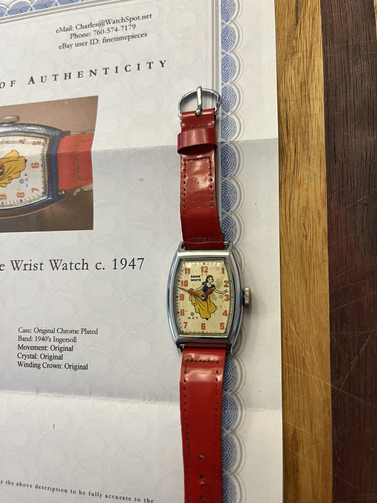 1947 Ingersoll Snow White Watch