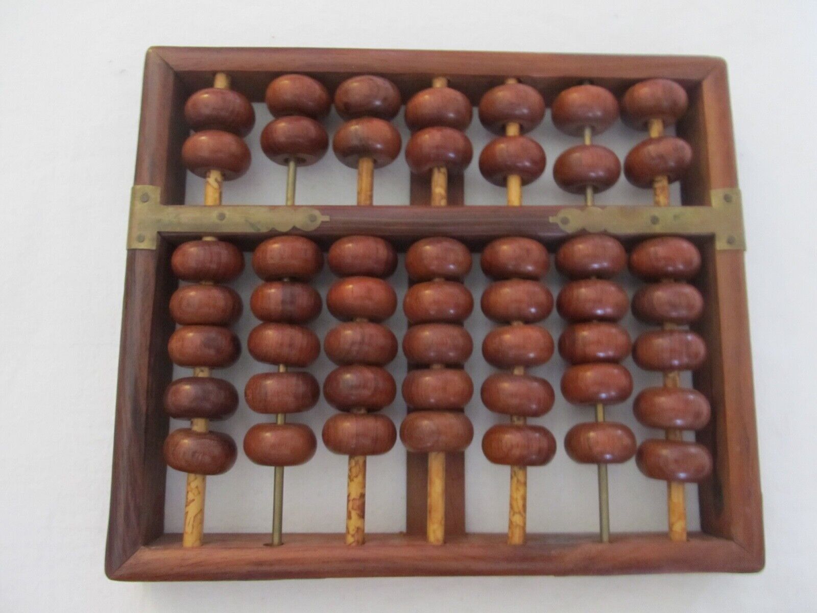 Antique Vintage Wooden Abacus with 49 beads Chinese China Choi You Kee