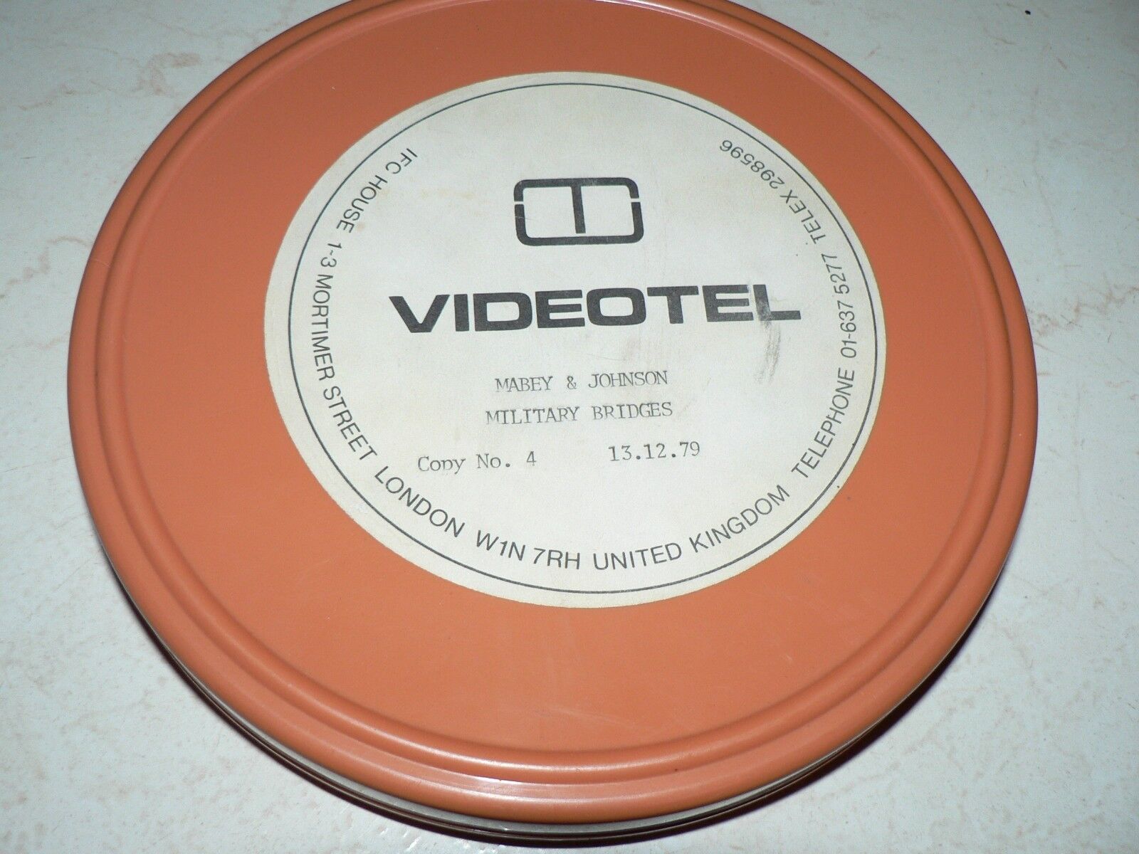 Vintage Videotel Mabey & Johnson Military Bridges Video Movie Projector Film Rol