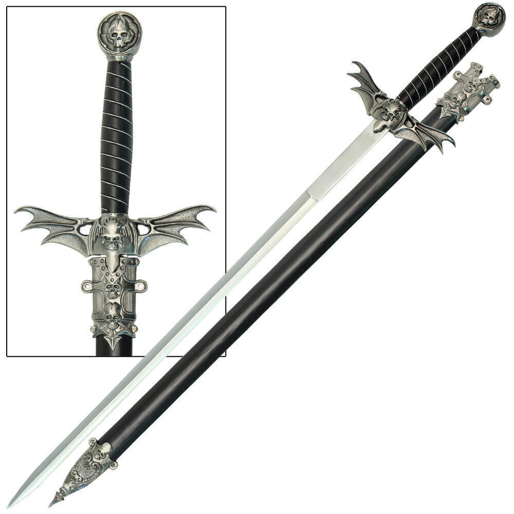 Death Sentence Medieval Fantasy Sword Grim Reaper - 33.5 Inches-  Halloween Prep
