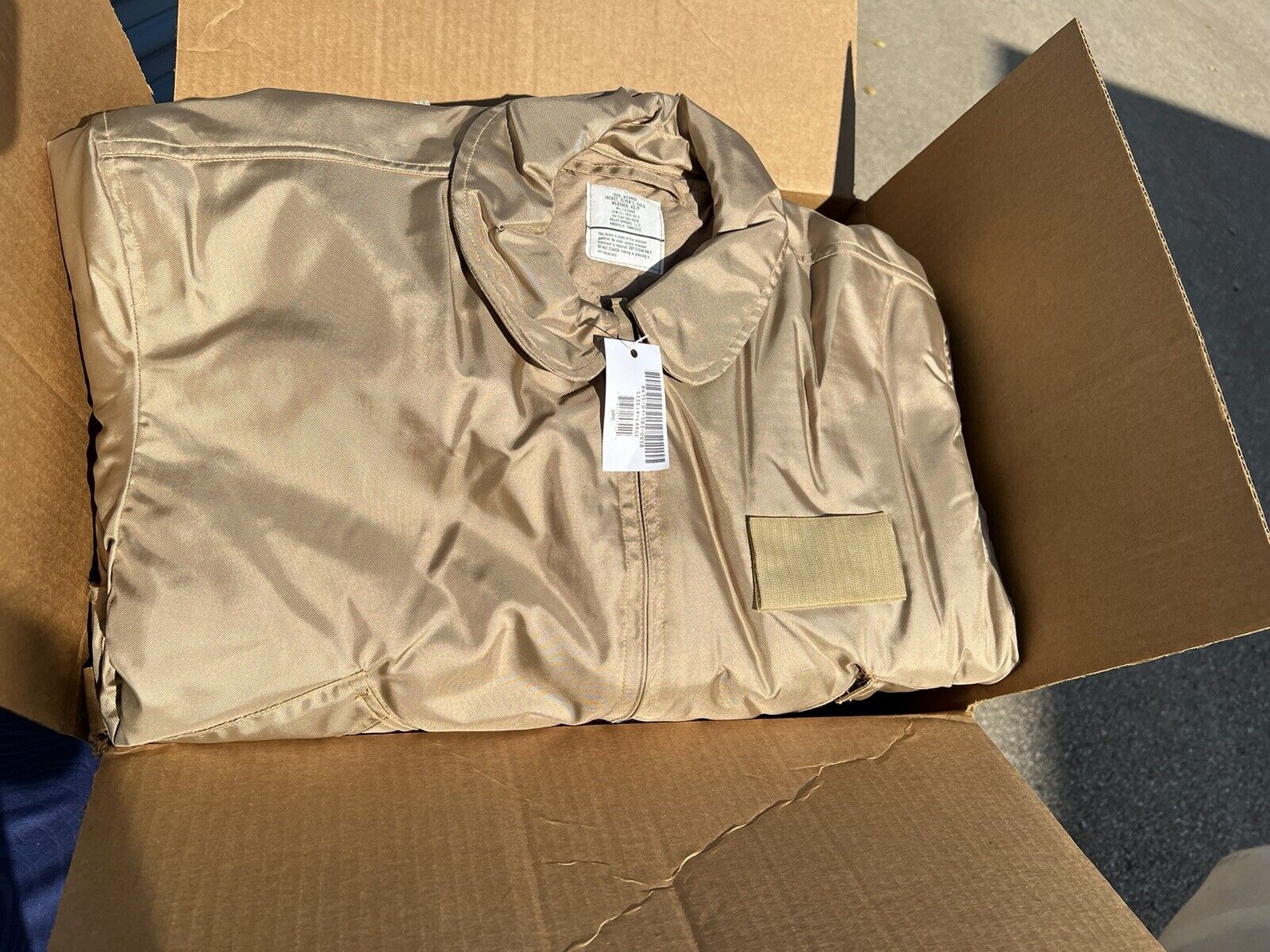 CWU-45/P US Issue  Cold Weather Flight Jacket Nomex - X-large-Tan -NEW       