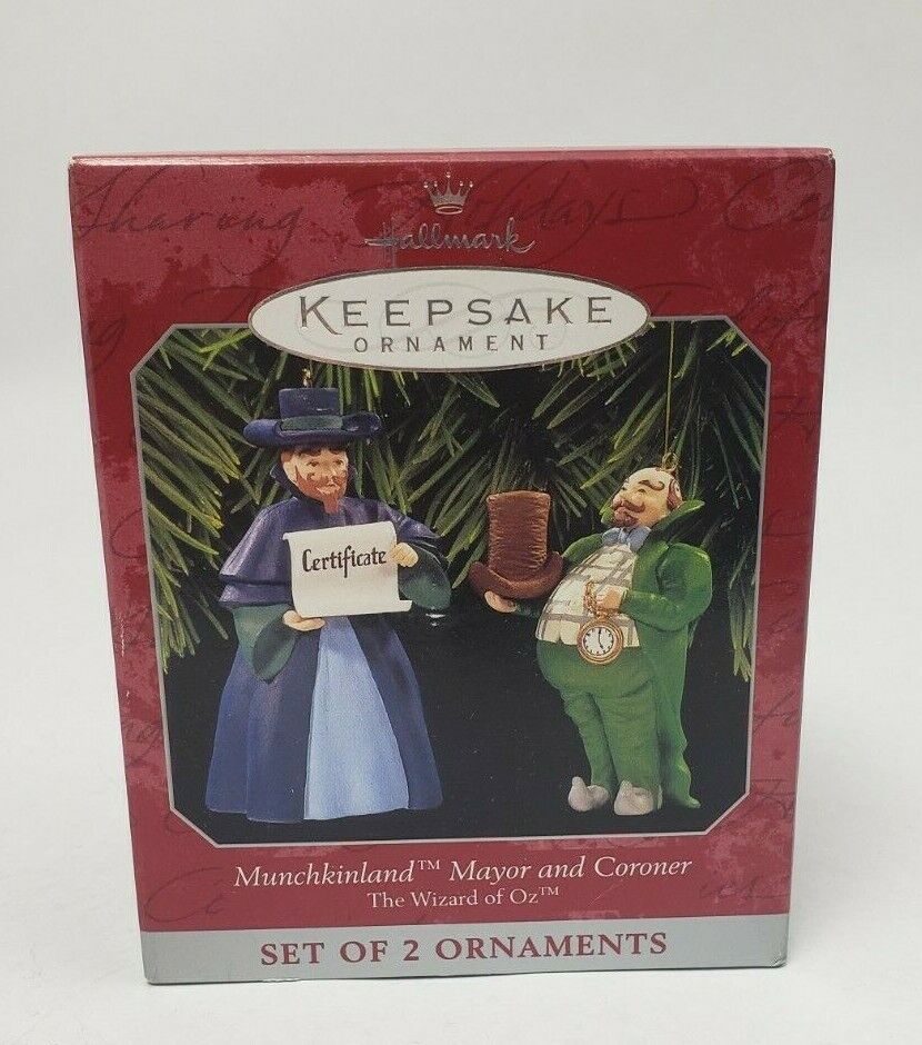 Hallmark Keepsake Ornament Munchkinland Mayor and Coroner Wizard of Oz 1997 NEW 