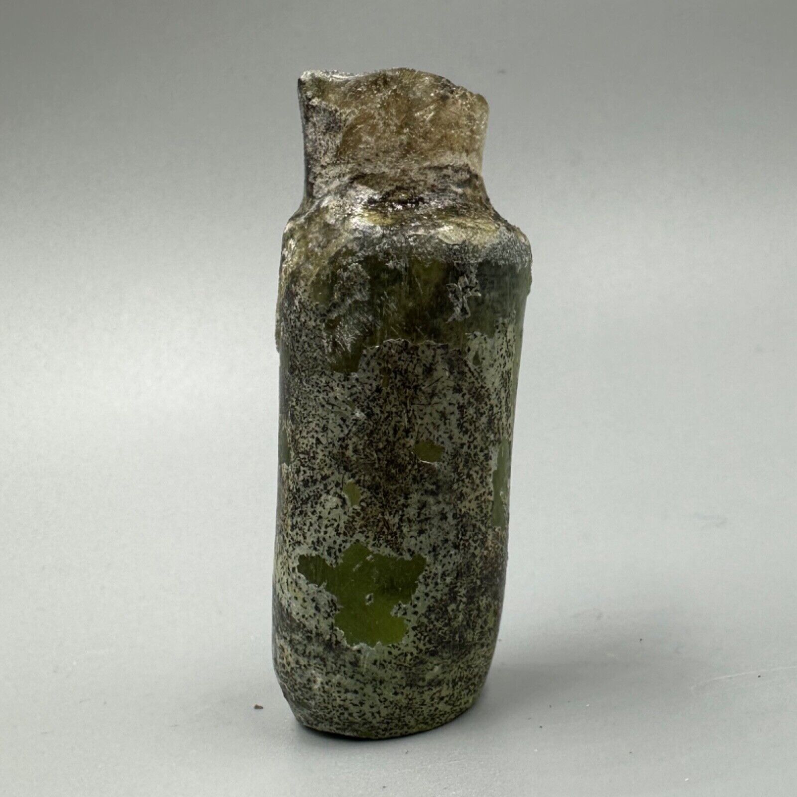A Rare Unique Ancient Roman Glass Authentic Antique Bottle