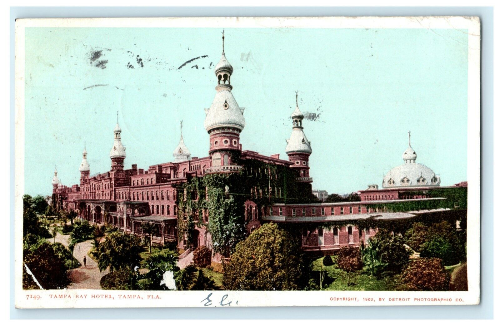 1904 Tampa Bay Hotel Florida FL Substation 4 Posted Antique Postcard