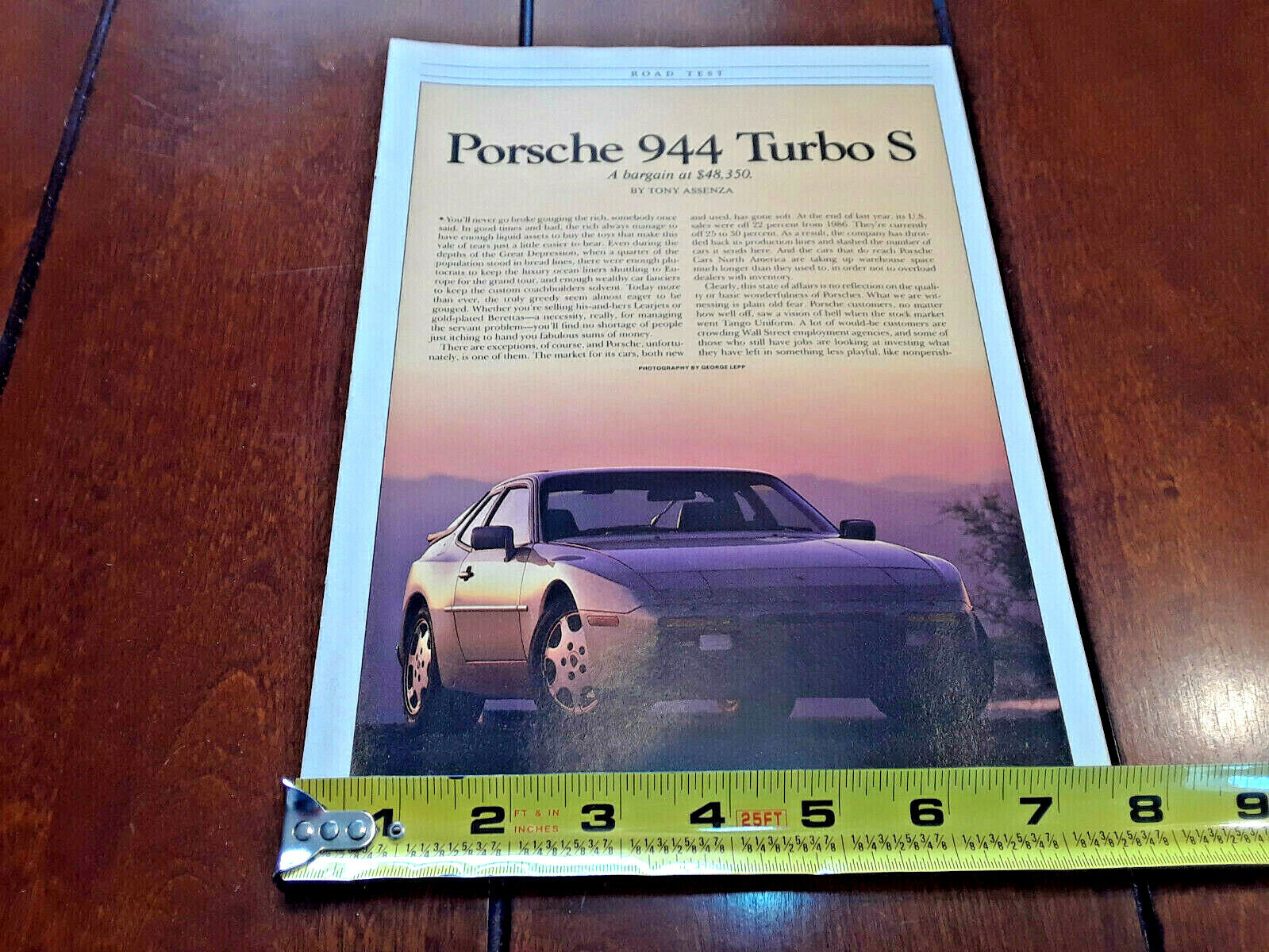 1988 PORSCHE 944 TURBO S ORIGINAL ARTICLE