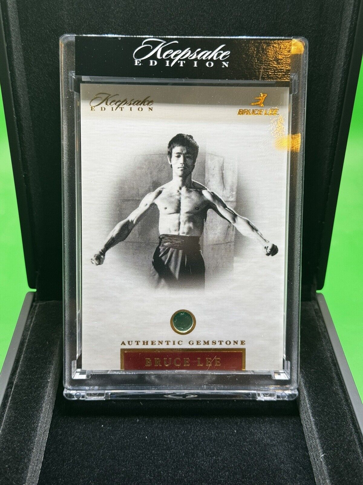 2024 Keepsake Bruce Lee 50th Green Gemstone #/50 Card 14 +Lightbox