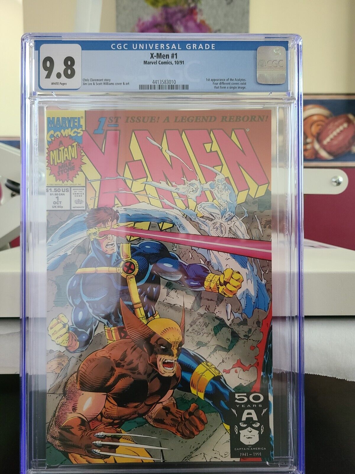 X-Men #1 Wolverine Cyclops Cover Jim Lee Marvel 1991 CGC 9.8