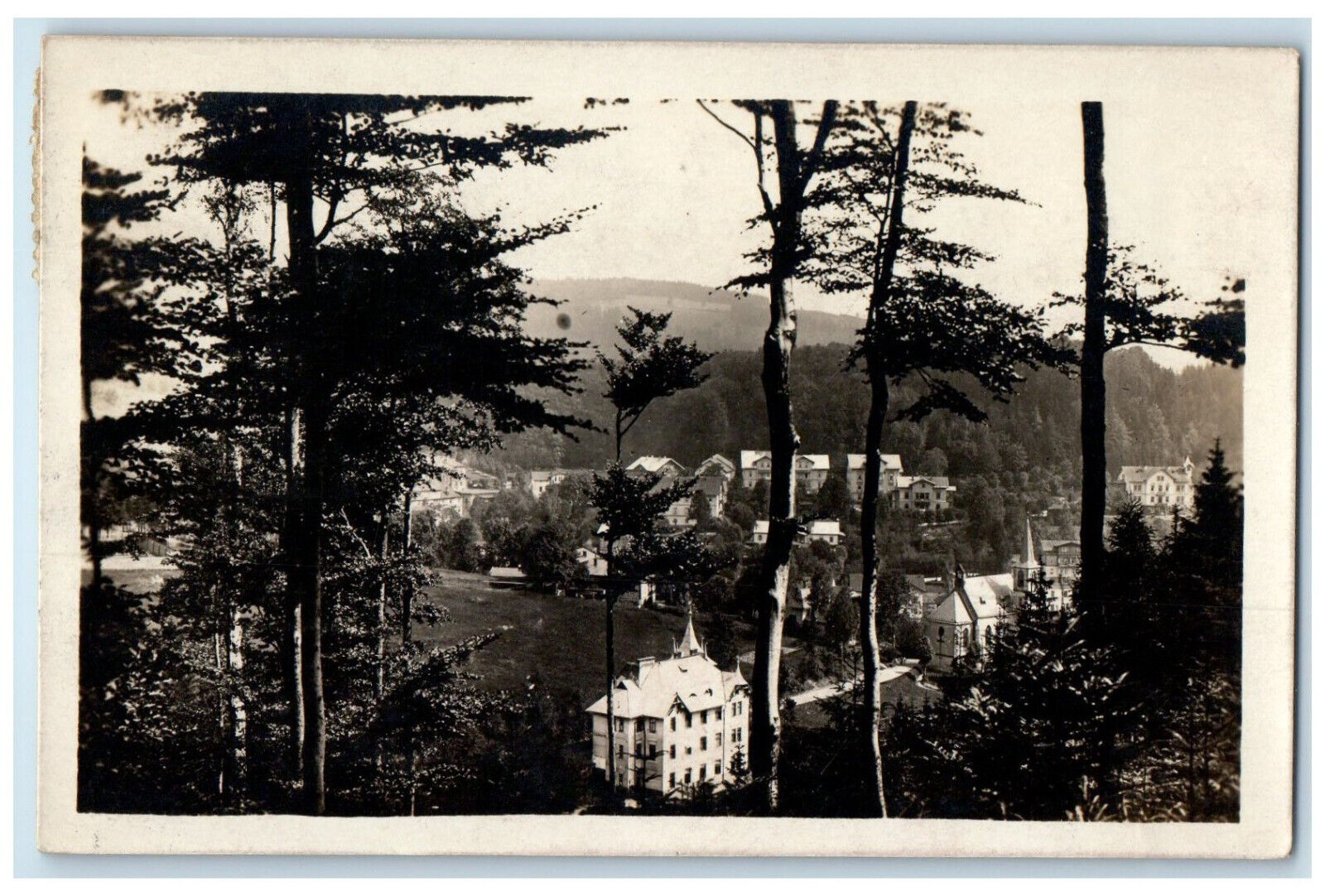 1929 Janské Lázně (Johannisbad) Czech Republic Posted RPPC Photo Postcard