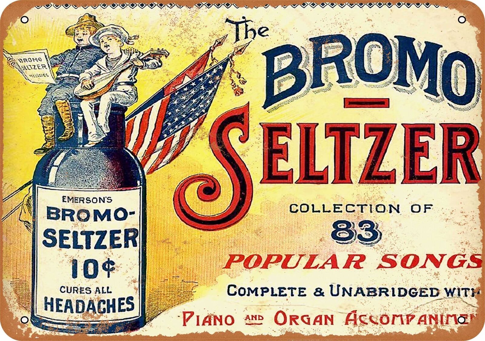 Metal Sign - 1899 Emerson\'s Bromo-Seltzer - Vintage Look Reproduction