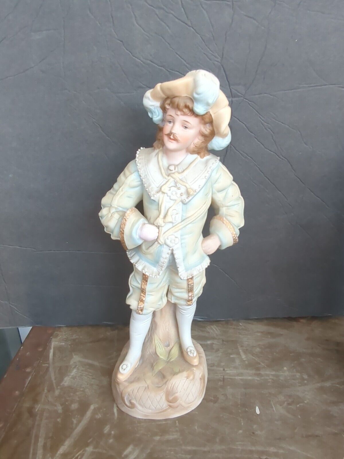 Antique Victorian Bisque Fancy Gentleman Figure Figurine German Statue