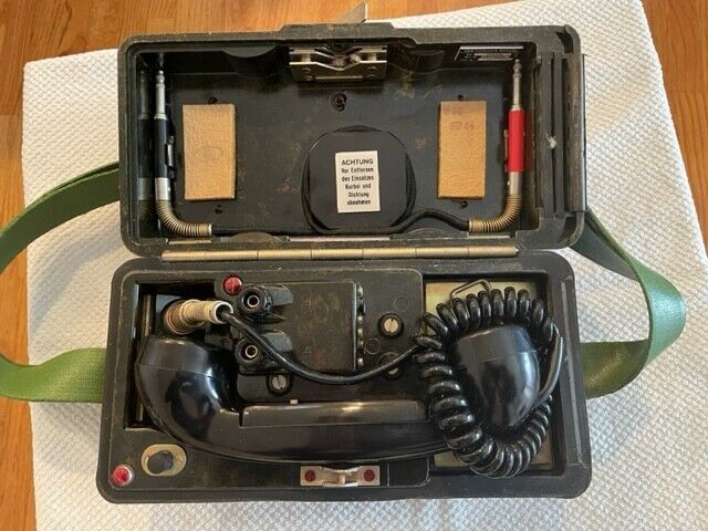 Original Military Vintage German Field Phone Telephone VEB FF63M Army DDR Radio