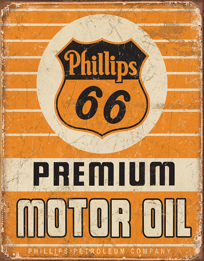 Phillips 66 Premium Oil Tin Sign 1996