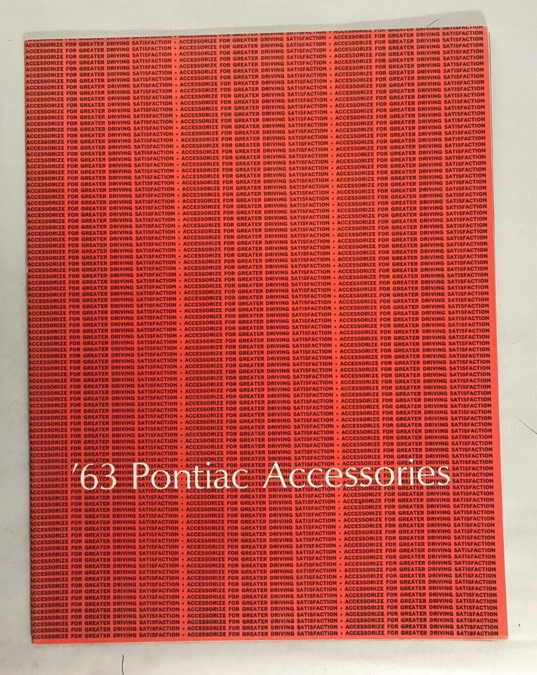 1963 PONTIAC ACCESSORIES CAR  1963 - 24 PAGES