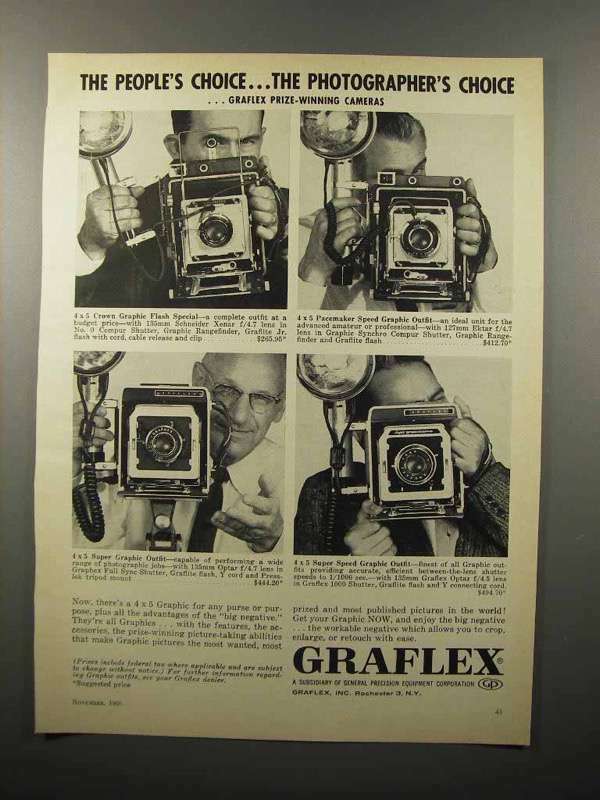 1960 Graflex Super Speed Graphic, Crown Camera Ad