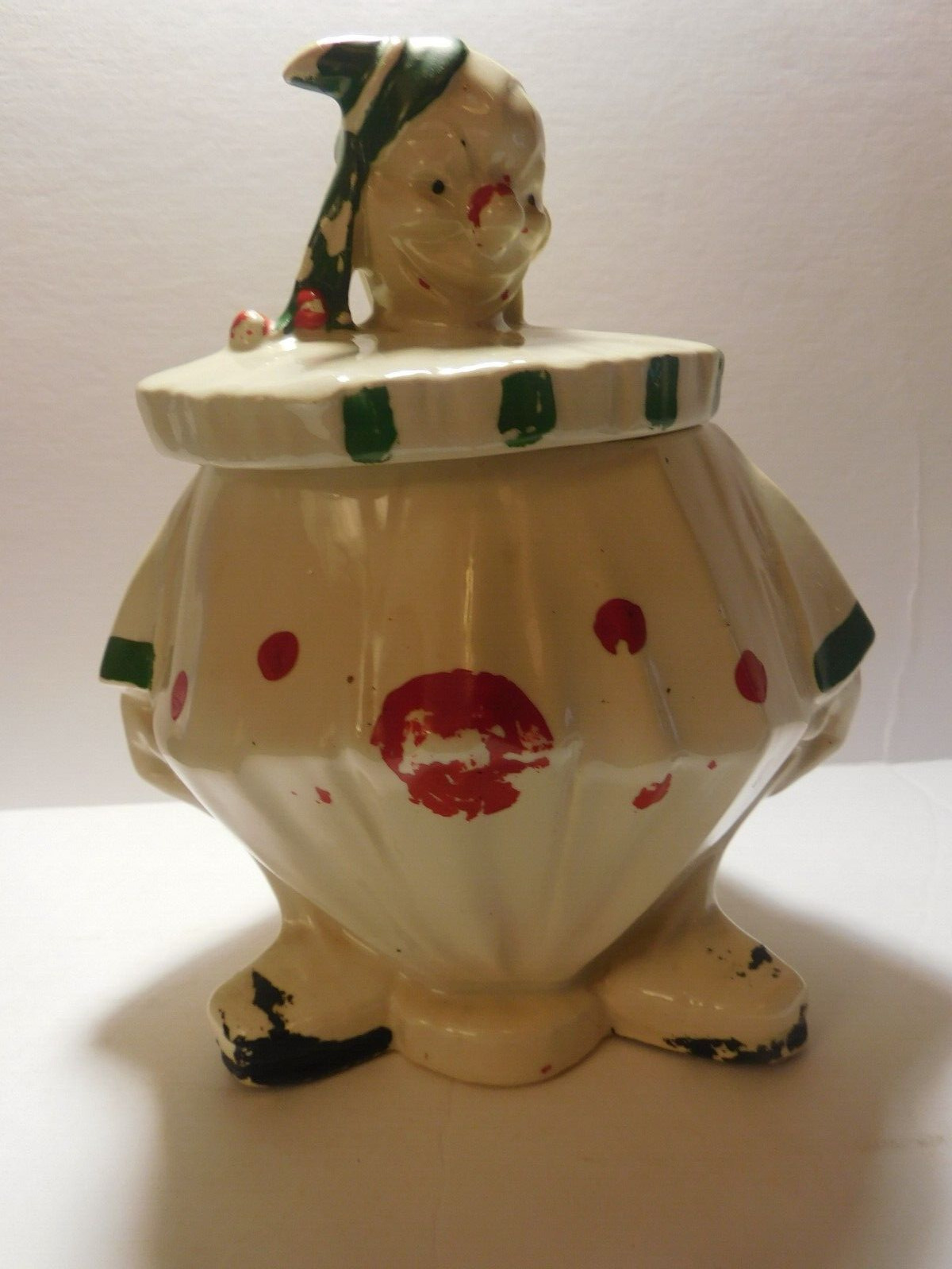 Beautiful Vintage McCoy 1940\'s Clown Cookie Jar (9\