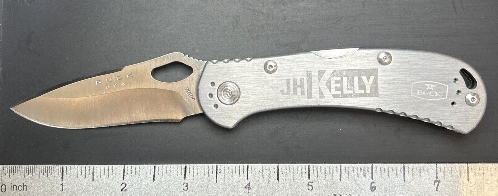 Buck USA 722 Spitfire Silver Midlock Folding NICE USED Pocketknife W/Clip 2023