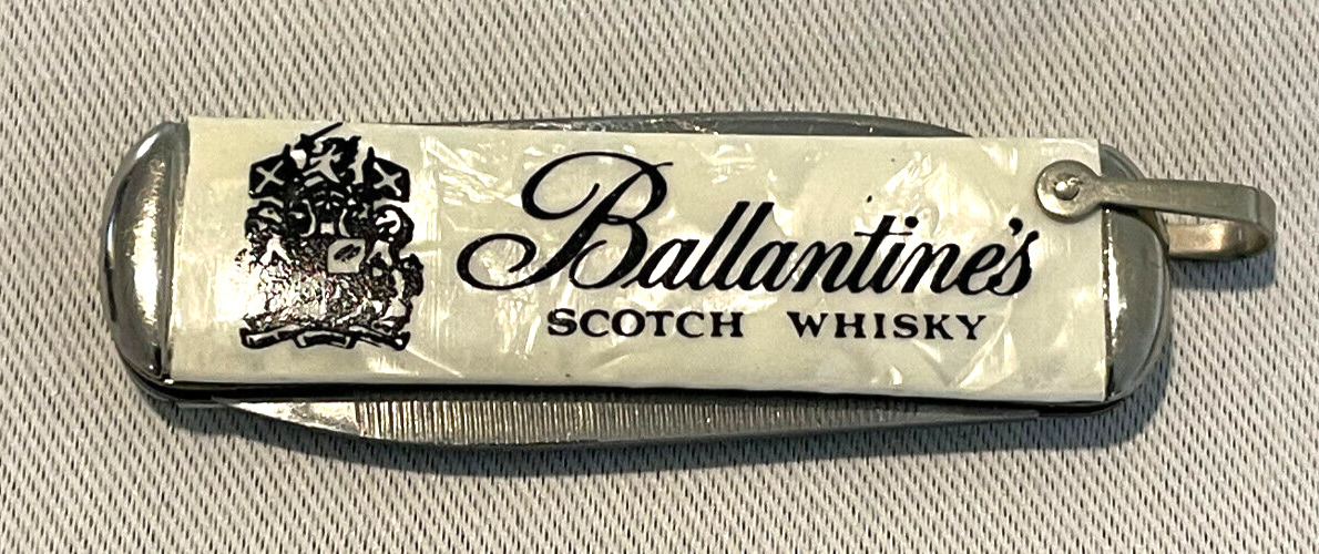 Vintage Ballantines Scotch Whisky Scotch Pocket Knife Ultra Rare