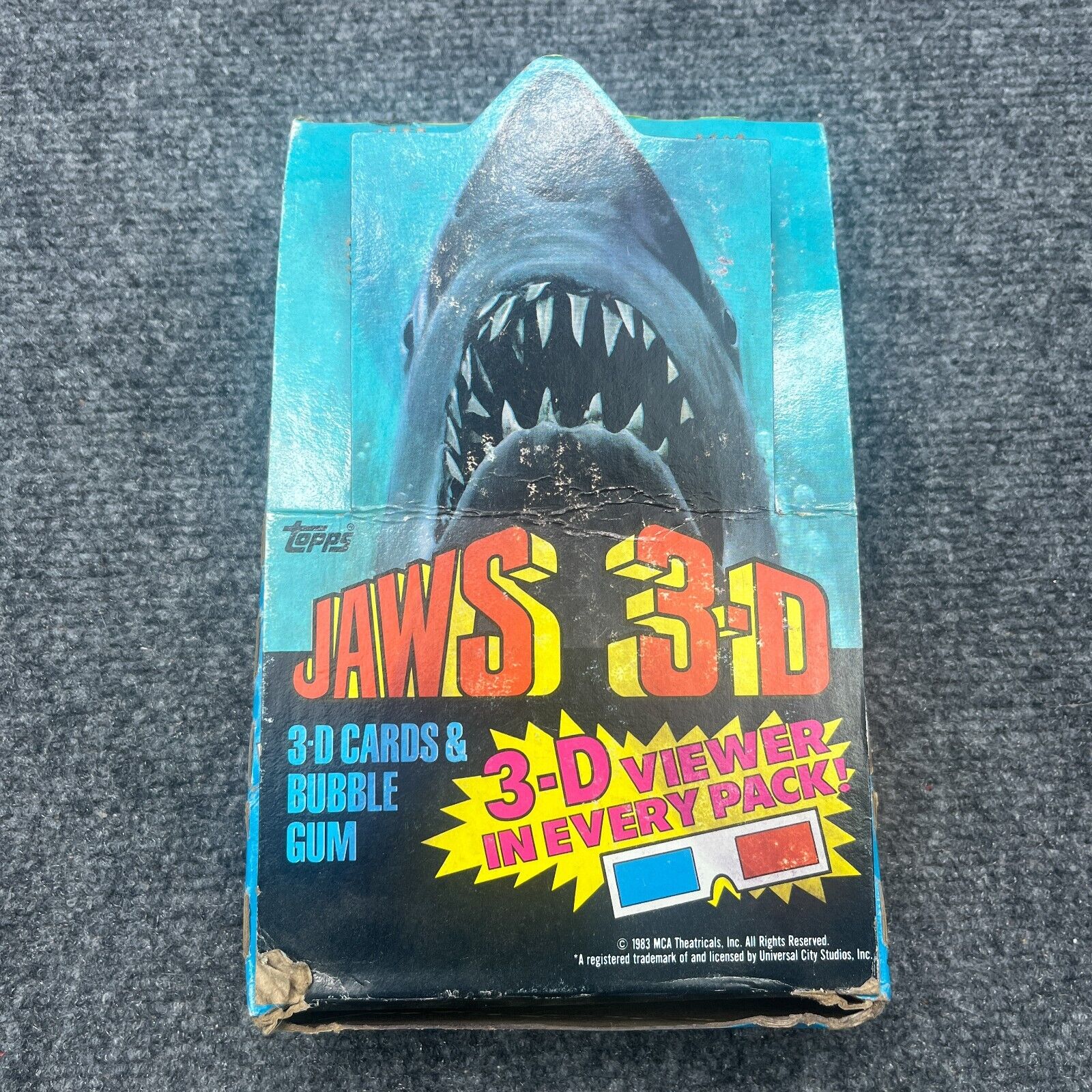 1983 Jaws 3-D Cards and Bubblegum Topps Trading Cards Box Sealed Packs