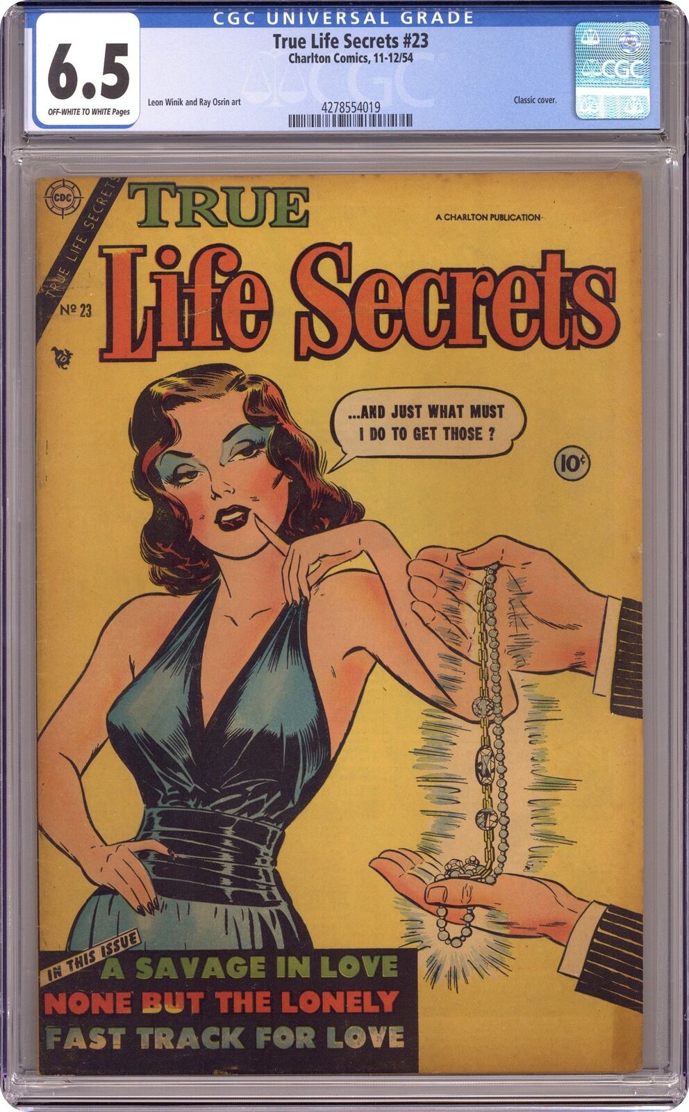 True Life Secrets #23 CGC 6.5 1954 4278554019