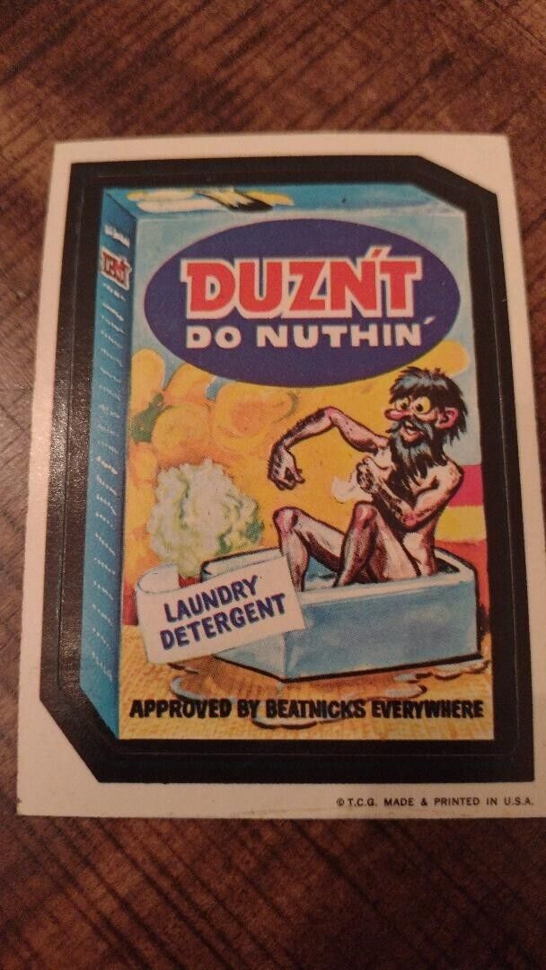 1973 1st Series Topps Wacky Packages Duzn\'t Do Nuthin White Back
