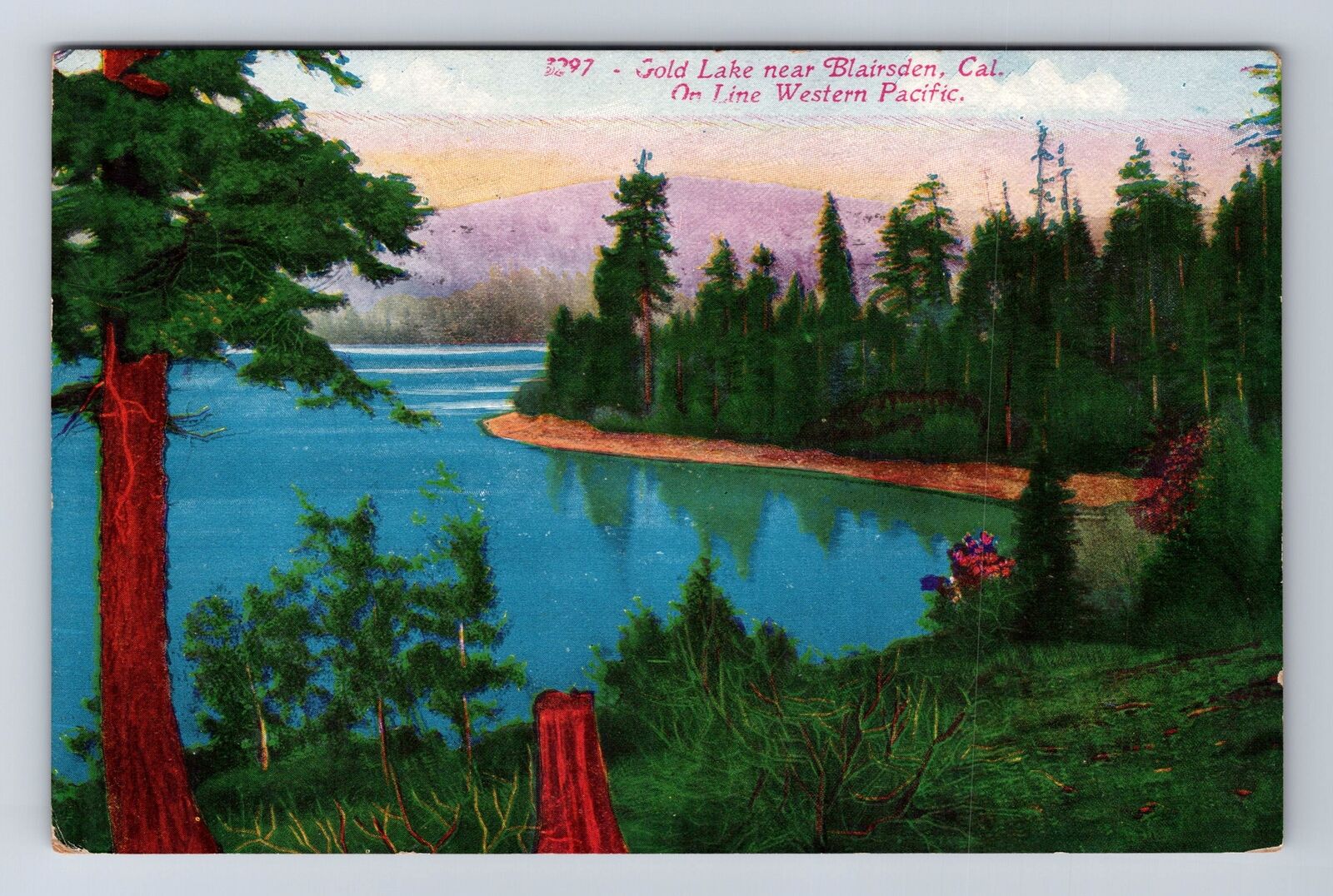 Blairsden CA-California, Gold Lake, Western Pacific Line, Vintage Postcard