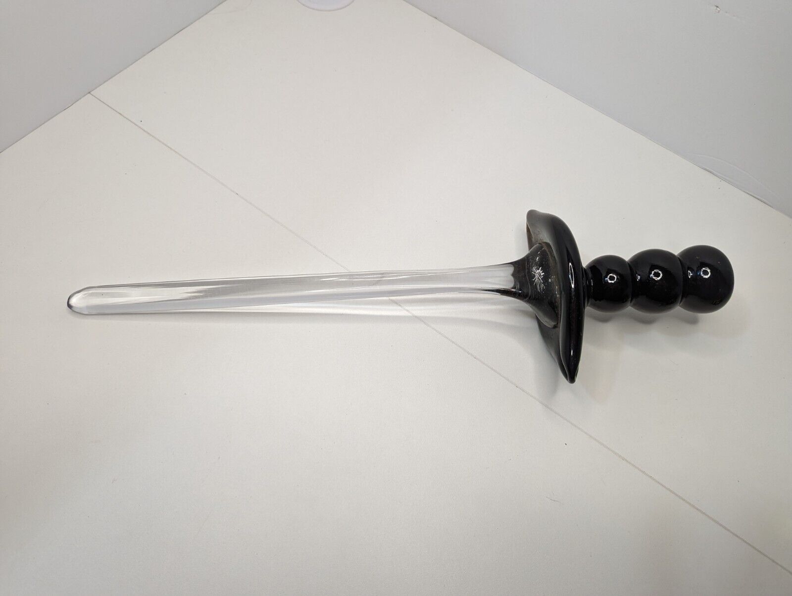 Vintage Handmade Glass Sword Rare 15 Inch Long