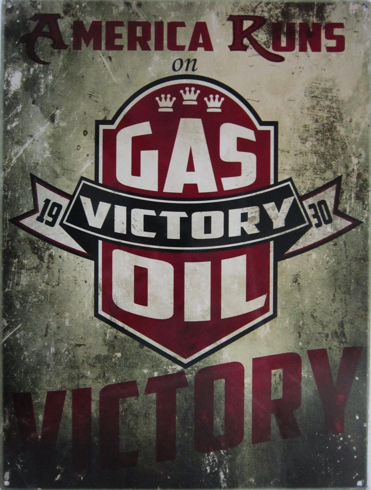 Victory Gas & Oil Vntage Metal Sign