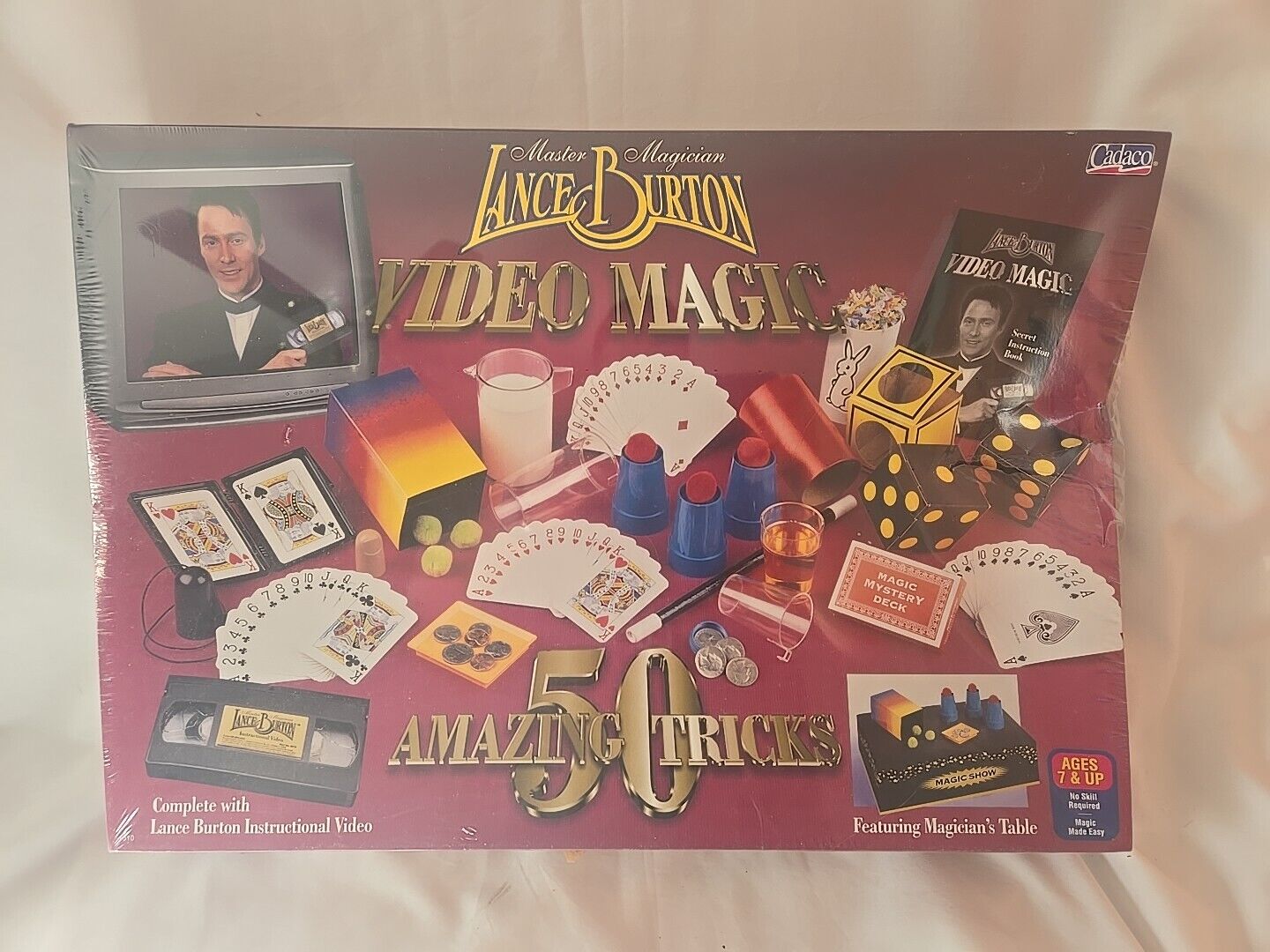 Lance Burton Master Magician Video Magic 50 Amazing Tricks Cadaco 1999 Sealed