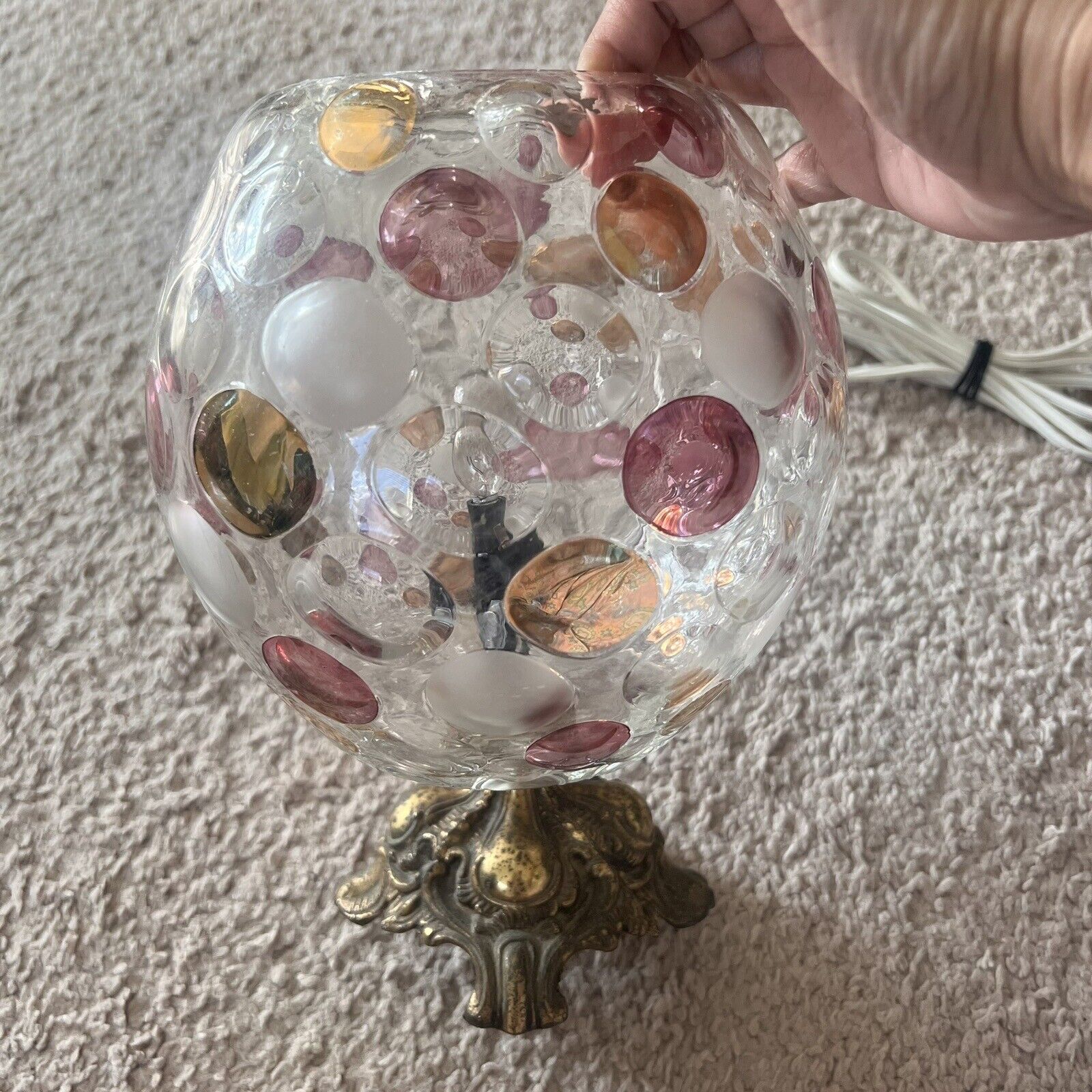 Vintage Bohemia Crystal Globe Lamp